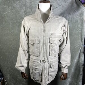 Rothco Outback Trailblazer Jacket Mens Large Khaki Convertible Vest Multi Pocket